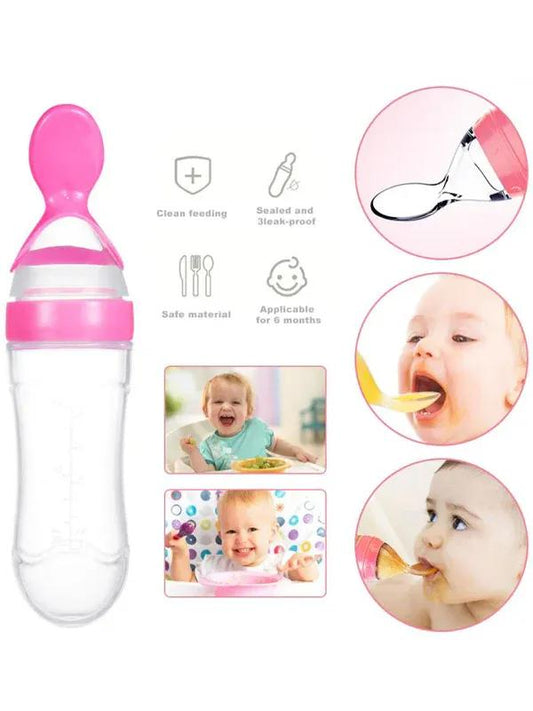 Baby Silicone Squeeze Spoon Feeder
