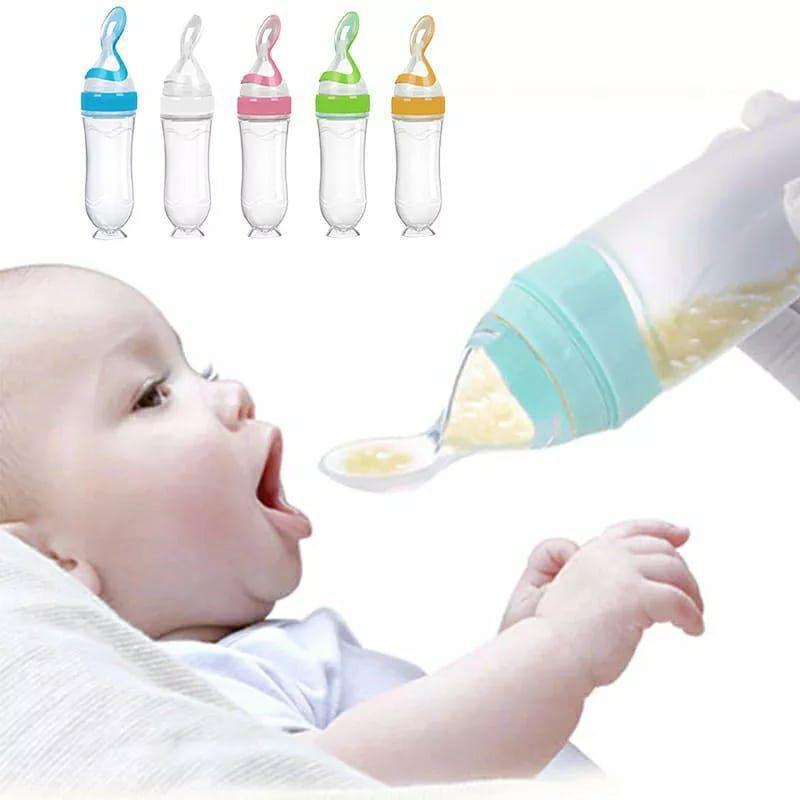 Baby Silicone Squeeze Spoon Feeder