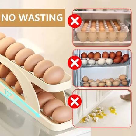Automatic Scrolling Egg Rack Holder Storage