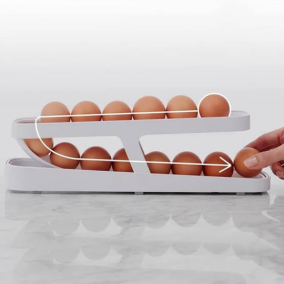 Automatic Scrolling Egg Rack Holder Storage